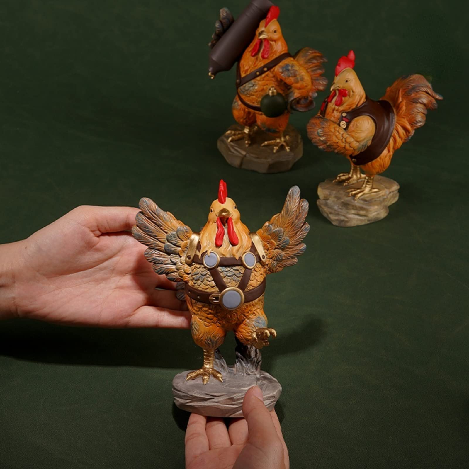 銅製:孤鶏置物 鶏の置物 中国銅製 雄鶏の像 店舗 ホテル 記念日用 銅色 : STKショップ